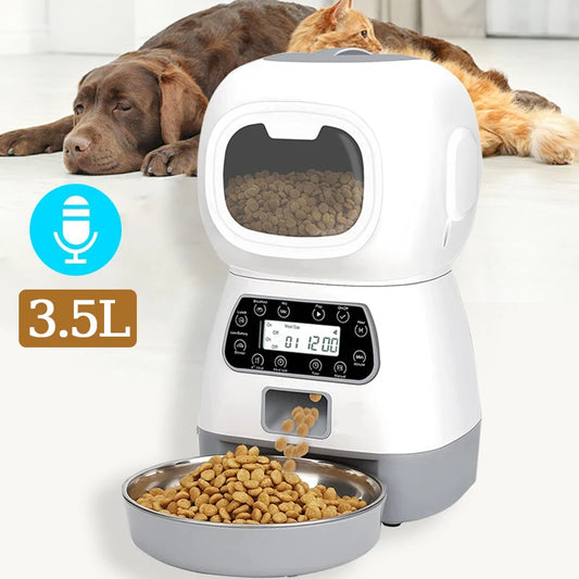 3.5L Automatic Pet Feeder Smart Food Dispenser For Dog Cat Bowl Timer
